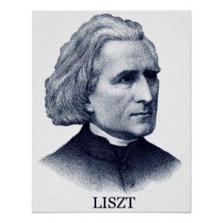 Franz Liszt, blue Posters