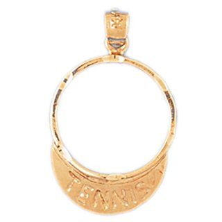 CleverEve's 14K Gold Pendant Tennis Themed 1.8   Gram(s) Jewelry