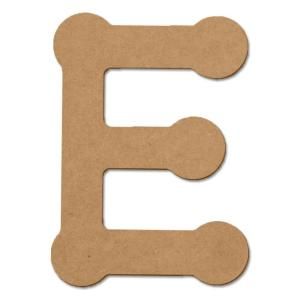 Design Craft MIllworks 8 in. MDF Bubble Wood Letter (E) 47256