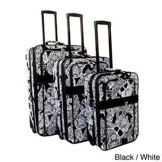 World Traveler Bandana Expandable 3 piece Upright Luggage Set World Traveler Three piece Sets