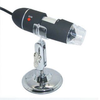 Generic 2.0MP USB Digital Microscope 50X~500X Magnifier Video Camera w/ 8 LED Color Black Musical Instruments