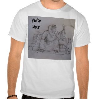 You're Next Grim Reaper Pencil Drawing T shirt
