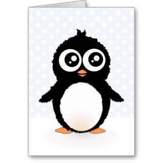 Cute penguin cartoon greeting card