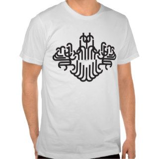 Abstract around JJ line black and white t shirt