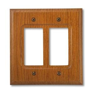 Amerelle 2 Decorator Wall Plate   Red Oak 4008RR