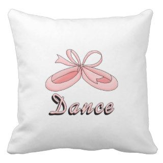 Pink Ballet Shoes  Dance Pillow