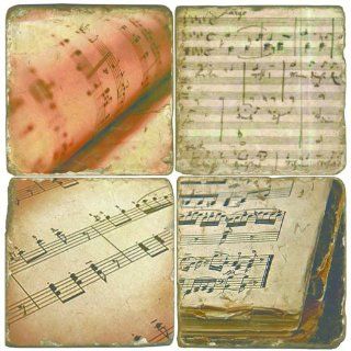Sheet Music Drink Coasters Cutlery Accessories Kitchen & Dining