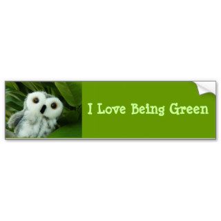 I Love Being Green Bumper Sticker