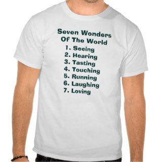 Seven Wonders Of The World T shirts