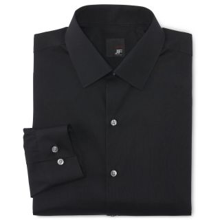 JF J.Ferrar JF J. Ferrar Solid Dress Shirt   Slim Fit, Black, Mens