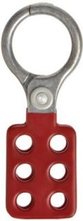 Horizon 5506 Die Cast Aluminum Alloy Lock Out Tag Out Hasp with Red Coating, 1.5" Opening, 4 1/2" Length x 1 3/8" Width x 3/8" Height (Pack of 12) Industrial Lockout Tagout Devices