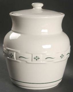 Longaberger Woven Traditions Heritage Green Flour Canister & Lid, Fine China Din