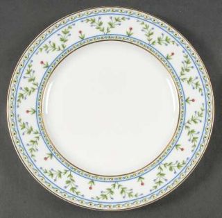 Raynaud Heloise Dessert Luncheon Plate, Fine China Dinnerware   Blue Flowers, Gr