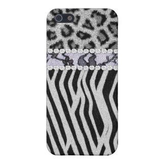 Black White Abstract Zebra Cheetah Animal Print Case For iPhone 5