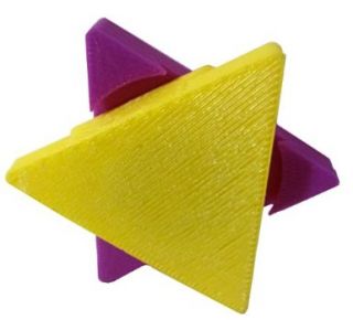 3D Printed Triangle Puzzle Box, Yellow Scott Elliott 3D Printing