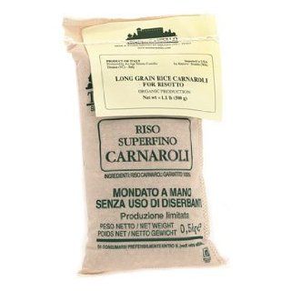 Organic Long Grain Rice Carnaroli for Risotto   1.1 lb/500 gr by Tenuta Castello, Italy.  Rice Brans  Grocery & Gourmet Food