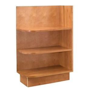 Home Decorators Collection Assembled 12x34.5x24 in. Base Right End Open Shelf Cabinet in Cinnamon BEOS12R CN