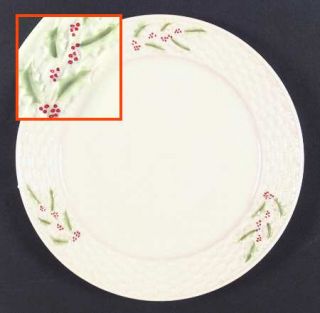Belleek Pottery (Ireland) Enchanted Holly Dinner Plate, Fine China Dinnerware  