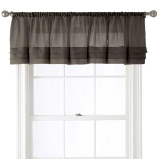 ROYAL VELVET Crushed Voile Tailored Pleated Valance, Ultra Bronze