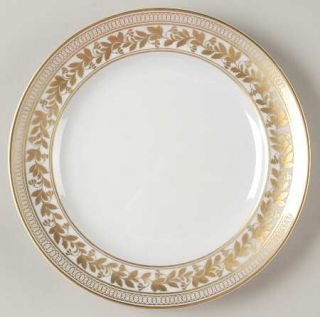 Vista Alegre Anna Salad/Dessert Plate, Fine China Dinnerware   Gold Leaf Border,