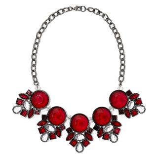 Red Stone Statement Necklace