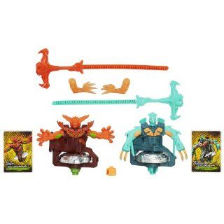 Beyblade Shogun Steel BeyWarriors Fire vs. Water Element 2 Pack Toys & Games