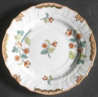 Herend Livia (Wbo) Bread & Butter Plate, Fine China Dinnerware   Rust Floral