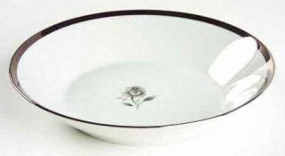 Empress (Japan) Rosemont Coupe Soup Bowl, Fine China Dinnerware   Black/Gray Ros