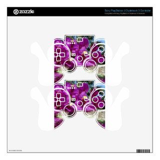 Bougainvillea flowers above water PS3 controller decal