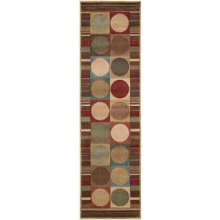 Nourison Checkers Rectangular Rugs, Brown