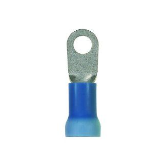 Panduit PV6 8RX E Ring Terminal, Large Wire, Vinyl Expanded Insulation, 6 AWG Wire Range, #8 Stud Size, Blue, 0.05" Stock Thickness, 0.436" Max Insulation, 0.47" Terminal Width, 1.61" Terminal Length, 0.43" Center Hole Diameter (Pa