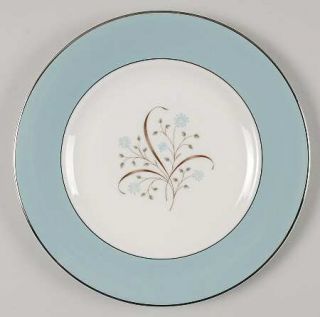 Syracuse Meadow Breeze Salad Plate, Fine China Dinnerware   Blue/Green Rim, Cent