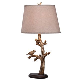 Greatwood Perched Birds Bronze Finish Artistic Sculpture Table Lamp Design Craft Table Lamps