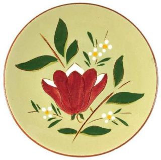 Stangl Magnolia Bread & Butter Plate, Fine China Dinnerware   Rust/White Blooms,