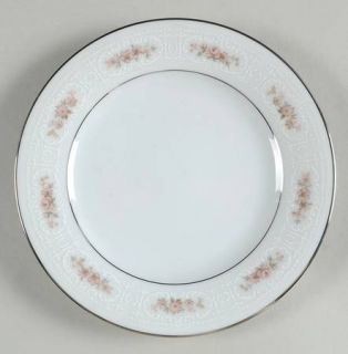 Noritake Glenaire Bread & Butter Plate, Fine China Dinnerware   White Filigree,