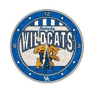 Kentucky Wildcats Art Glass Clock