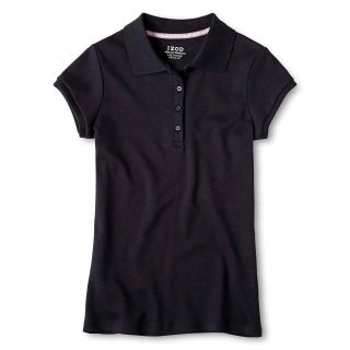Izod Short Sleeve Polo Shirt   Girls 4 18 and Girls Plus, Su Navy, Girls