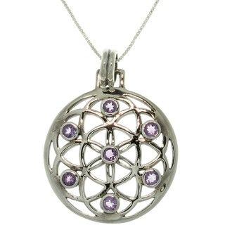 Carolina Glamour Collection Sterling Silver Flower of Life Necklace Carolina Glamour Collection Sterling Silver Necklaces
