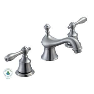 Pegasus Estates 8 in. Widespread 2 Handle Low Arc Bathroom Faucet in Brushed Nickel 67276 8004