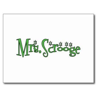 Mrs. Scrooge postcards
