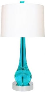 Van Teal Charming Turquoise And Chrome Modern Table Lamp    