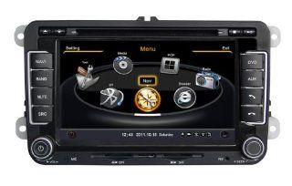 SDB Car DVD Player With GPS Navigation(free Map) For Volkswagen VW Golf Jetta Car Audio Video Stereo System with Bluetooth Hands Free, USB/SD, AUX Input, Radio(AM/FM), TV, Plug & Play Installation  In Dash Vehicle Gps Units 