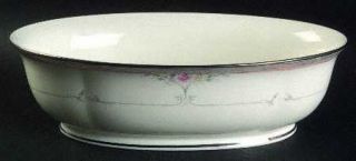 Lenox China Emily 9 Oval Vegetable Bowl, Fine China Dinnerware   Debut, Floral,