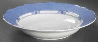 Wedgwood Stockholm Large Rim Soup Bowl, Fine China Dinnerware   Scandic Blue, Bl