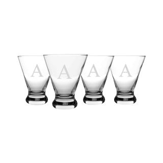 Set of 4 Personalized Cocktail Glasses