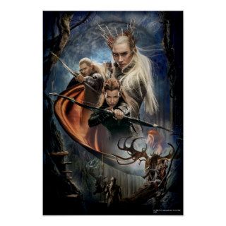 Legolas, Tauriel, and Thranduil Poster