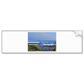 HDR Fishing Boat Bay to Ocean Photos Pictures Pics Bumper Sticker