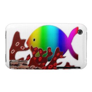 Christian Fish Symbol   Rainbow Ocean iPhone 3 Case