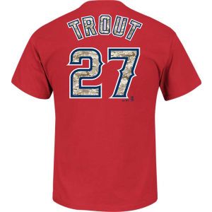 Los Angeles Angels of Anaheim Mike Trout Majestic MLB Camo Player T Shirt
