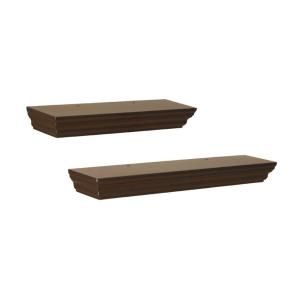 Home Decorators Collection 1.77 in. x 17.7 in. x 3.90 in. Espresso Floating Ledge (2 Piece) 9084602
